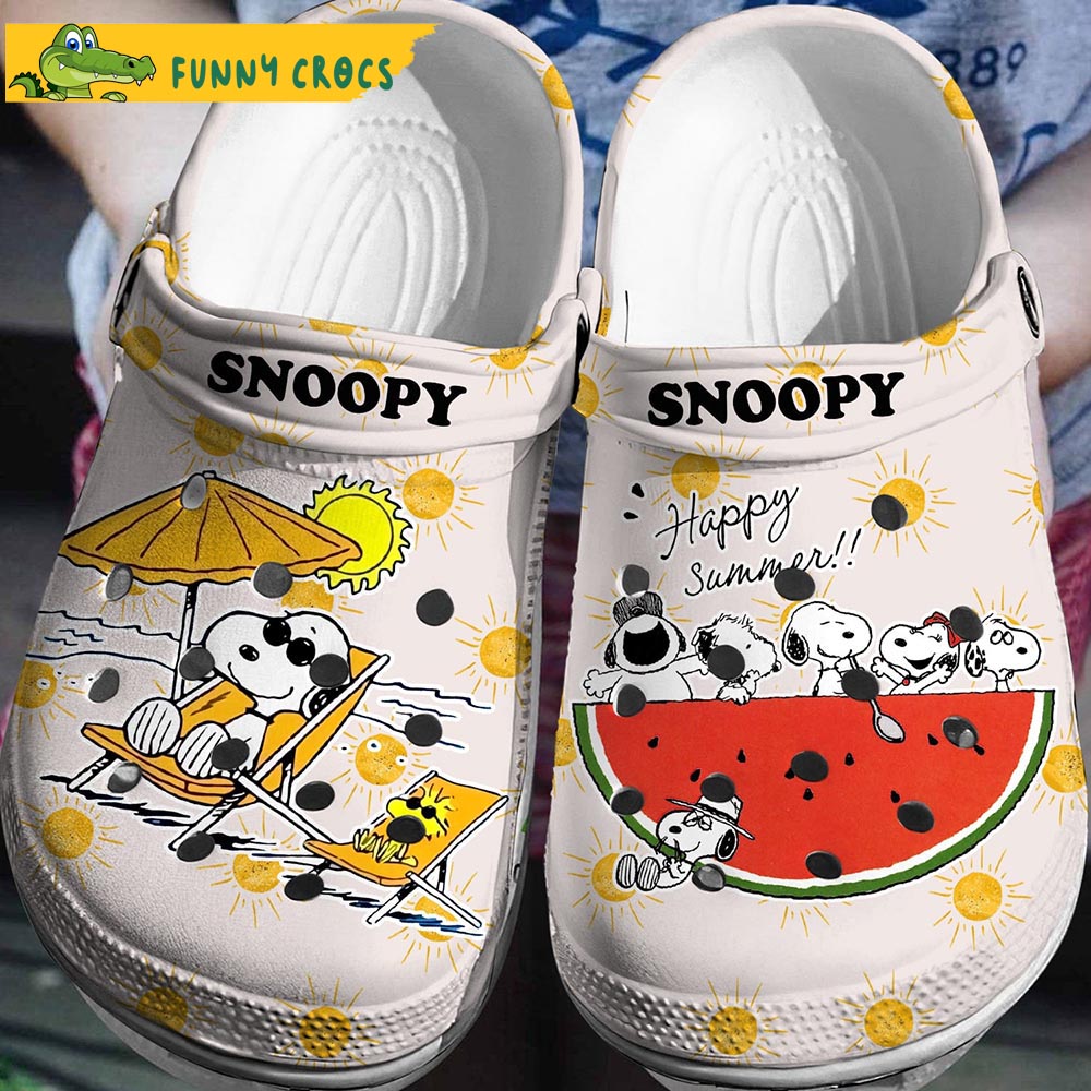 Happy Summer Snoopy Crocs Clog Shoes