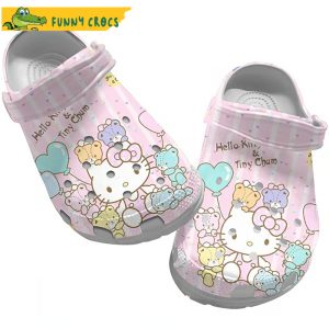 Hello Kitty And Tiny Chun Pink Crocs Clog Shoes