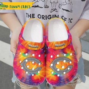 Hippie Tie Dye Chicago Bears Crocs