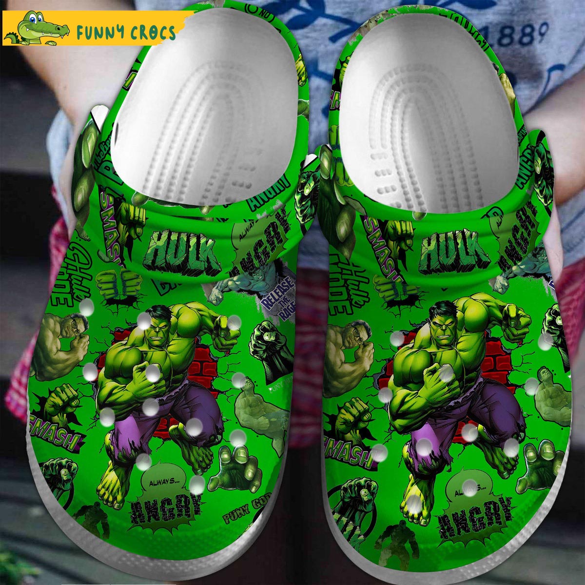 Incredible Hulk Crocs Slippers - Discover Comfort Clog Shoes With Crocs