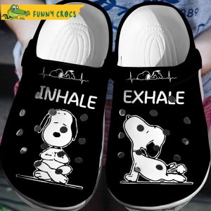 Inhale Exhale Snoopy Crocs Clog Shoes