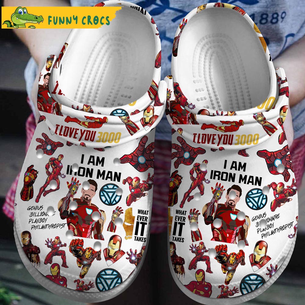 Iron Man Movie Crocs Clog Shoes