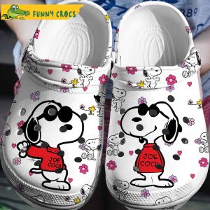 Joe Cool Snoopy Floral Crocs Slippers