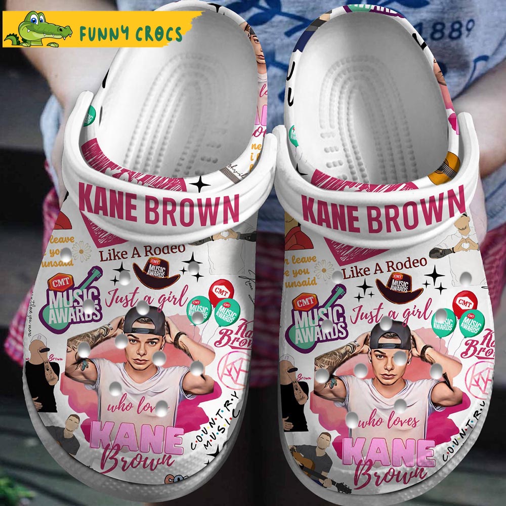 Kane Brown Music Pink Crocs Clog Shoes