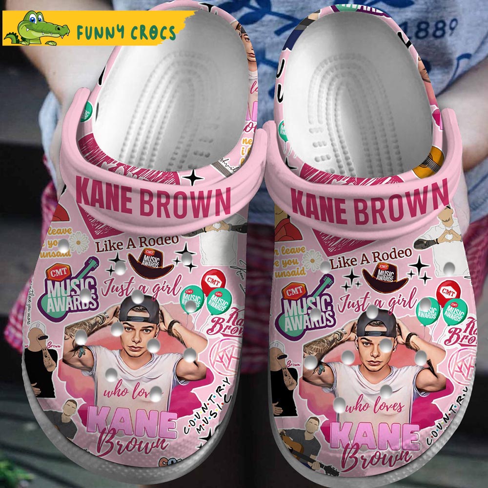 Kane Brown Music White Crocs Clog Shoes