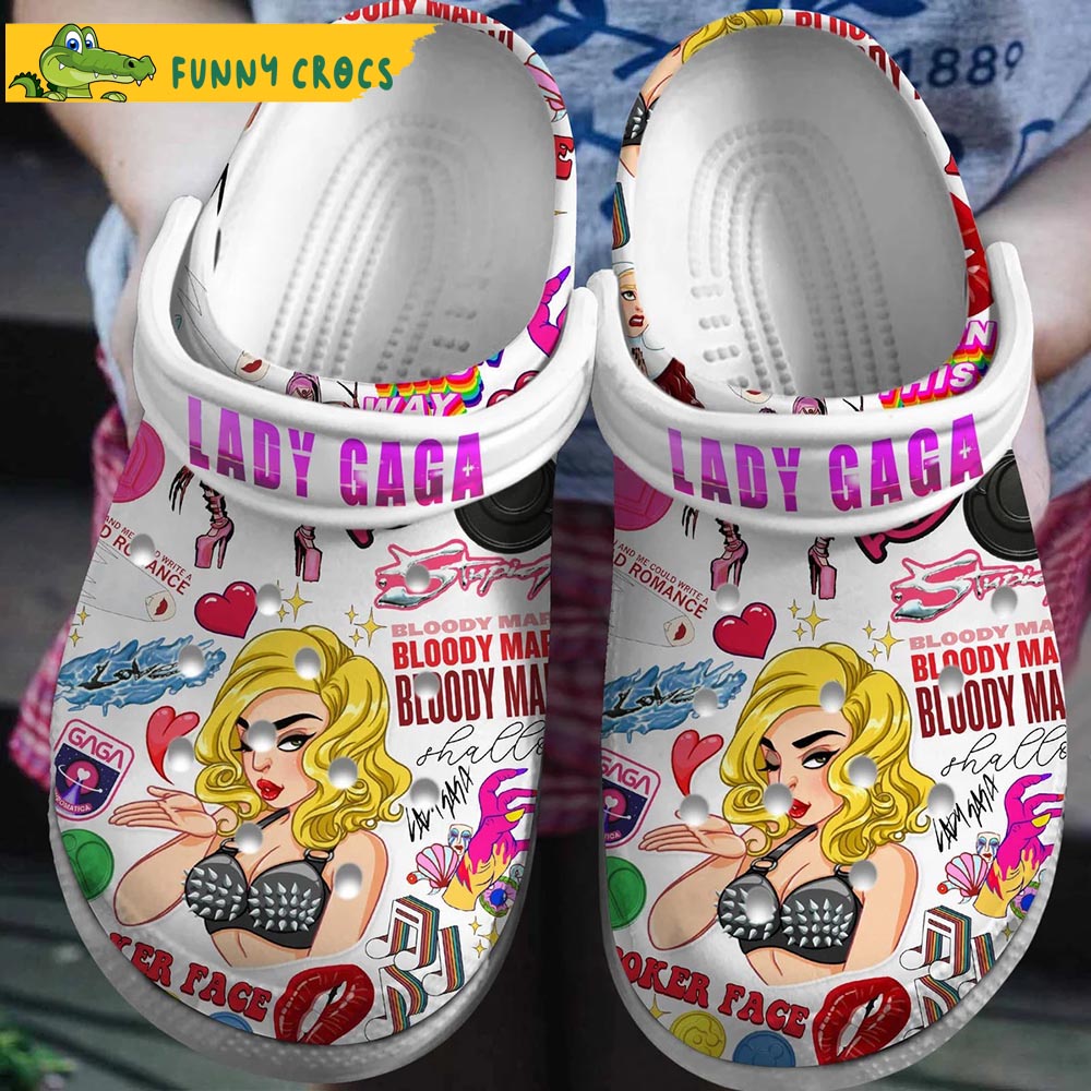 Lady GaGa Music Purple Crocs Clog Shoes