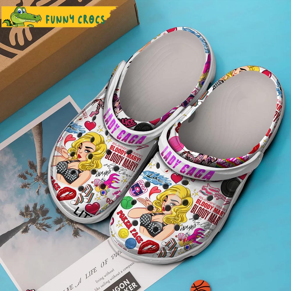 Lady GaGa Music Purple Crocs Clog Shoes