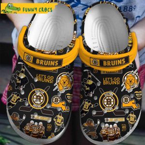 Lest Go Runs Boston Brunis NHL Crocs Clog Shoes 1