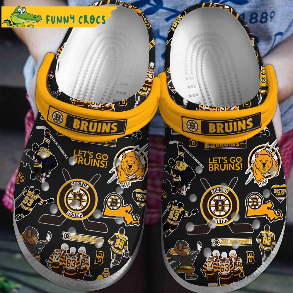 Lest Go Runs Boston Brunis NHL Crocs Clog Shoes