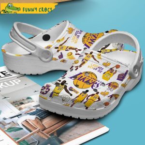 Los Angeles Lakers NBA White Crocs Clog Shoes 3