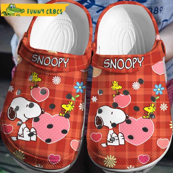Love Snoopy And Woodstock Flower Crocs Clog Shoes