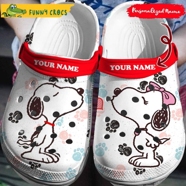 Lovely Snoopy Dog And Belle Classic Crocs Shoes