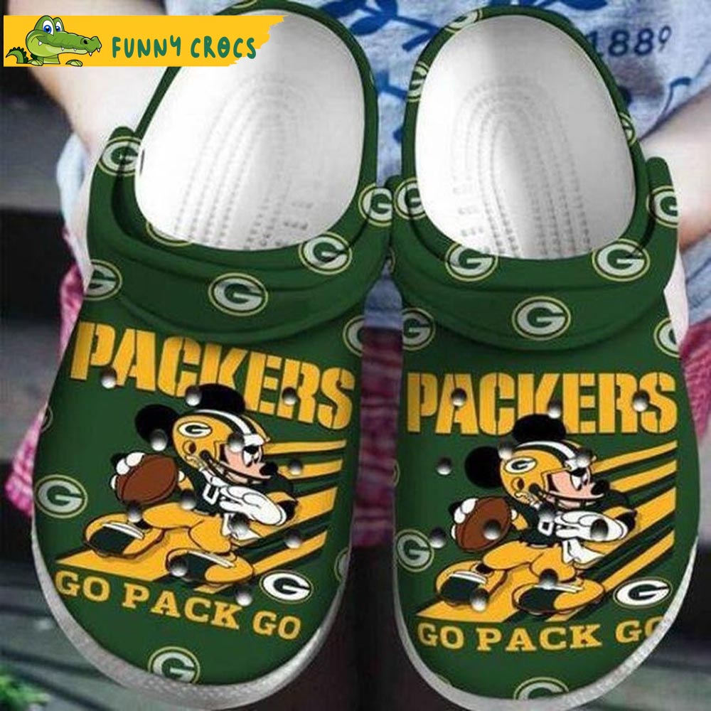 Mickey Mouse Green Bay Packers Crocs