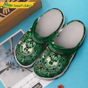 Milwaukee Bucks NBA Green Crocs Clog Shoes 2