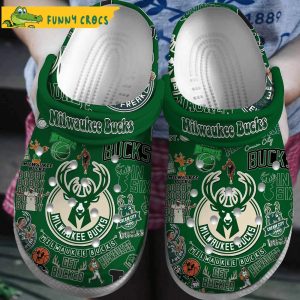 Milwaukee Bucks NBA Green Crocs Clog Shoes 3
