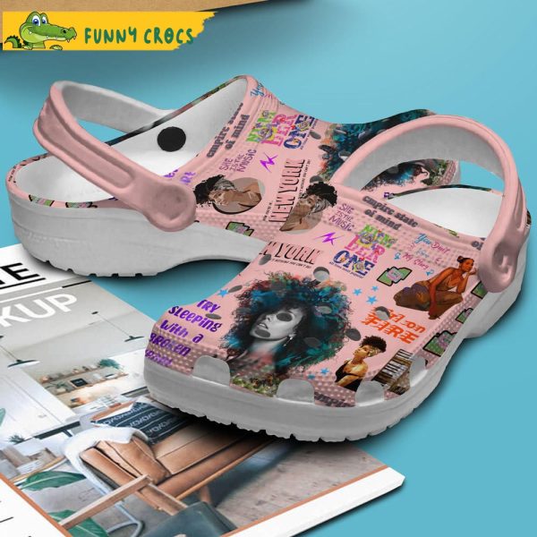 Music Alicia Keys Pink Crocs Clog Shoes
