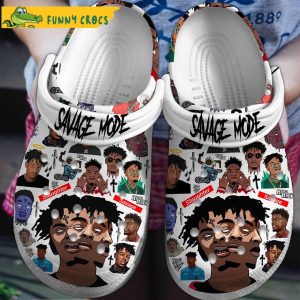 New 21 Savage Mode Music Crocs Clog Shoes 1