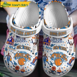 New York Knicks NBA White Crocs Clog Shoes 1