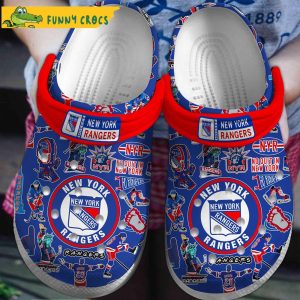 New York Rangers NHL Crocs Clog Shoes 1