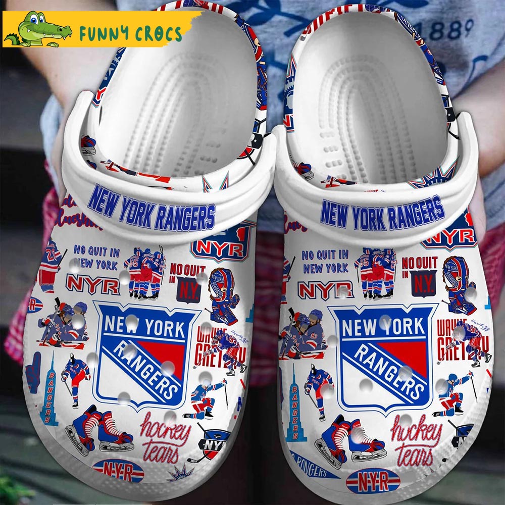 New York Rangers NHL Crocs Slippers