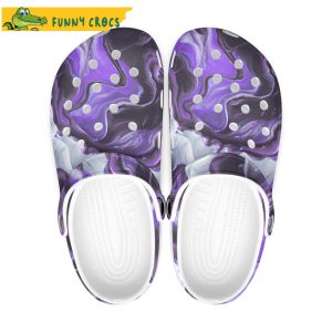 Passion Purple Marble Crocs Clog Shoes