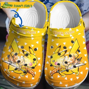 Personalized Demon Slayer Pikachu Crocs Shoes