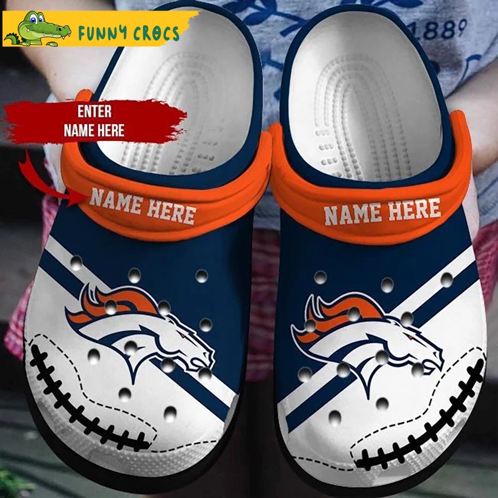 Personalized Denver Broncos Funny Crocs