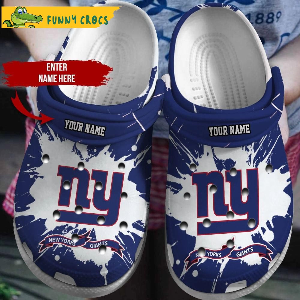 Personalized Football New York Giants Crocs