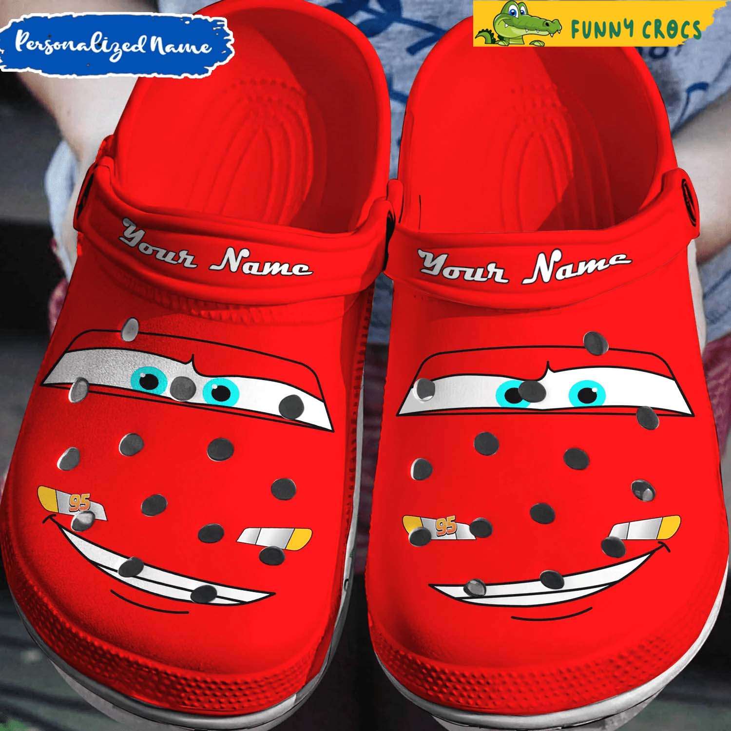 Lightning McQueen Crocs - Step into style with Funny Crocs