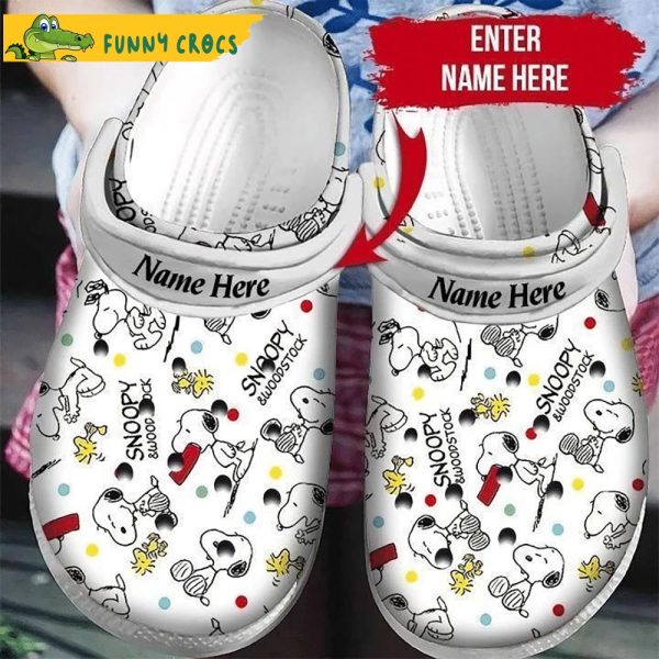 Personalized Snoopy And Woodstock Crocs Clog Shoes