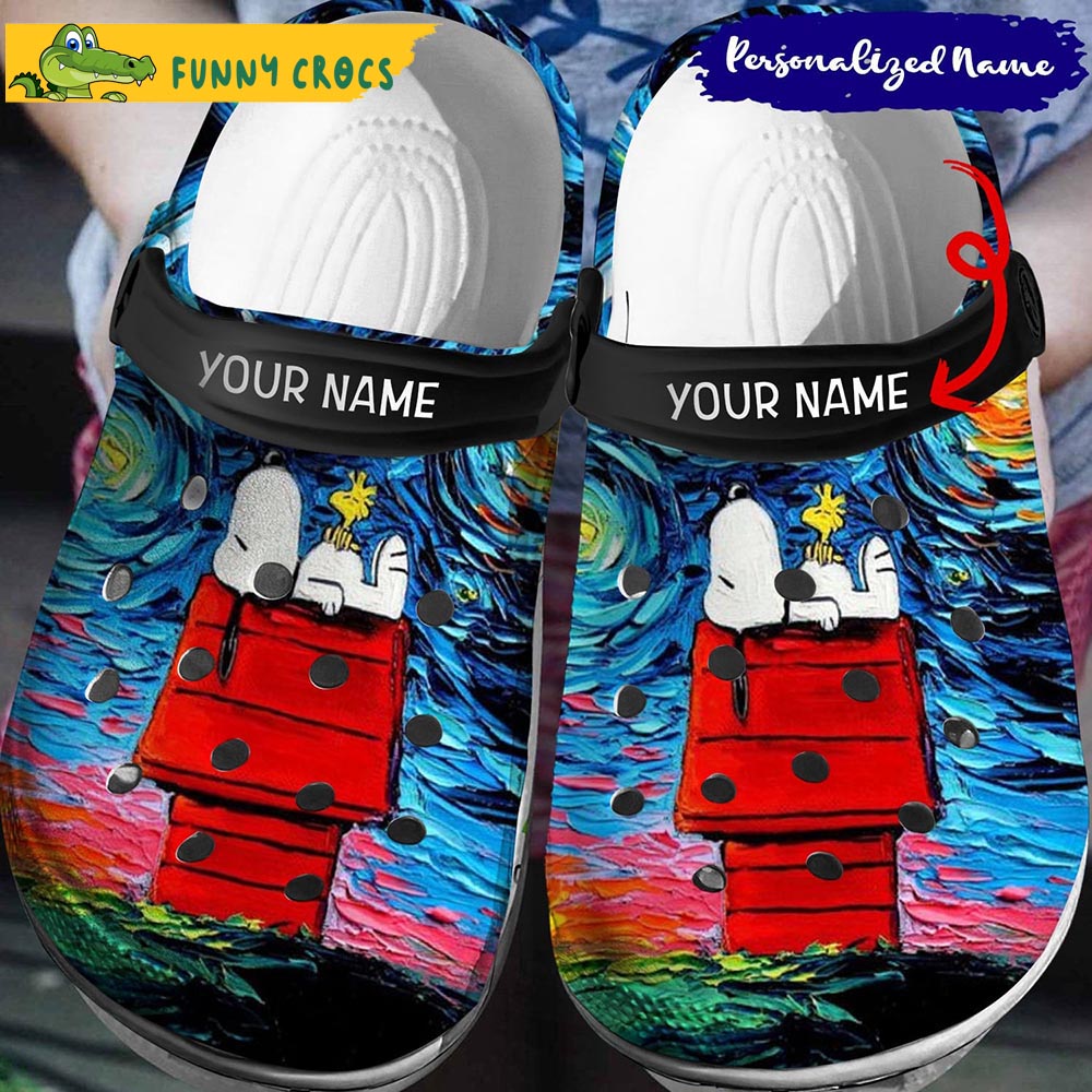 Personalized Snoopy Painting Crocs Clog