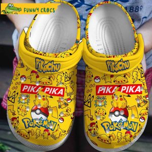 Pika Pika Yellow Pikachu Crocs Slippers