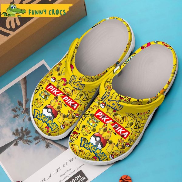 Pika Pika Yellow Pikachu Crocs Slippers