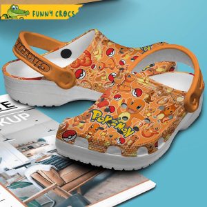 Pokemon Chamander Pattern Orange Crocs Clog Shoes 2