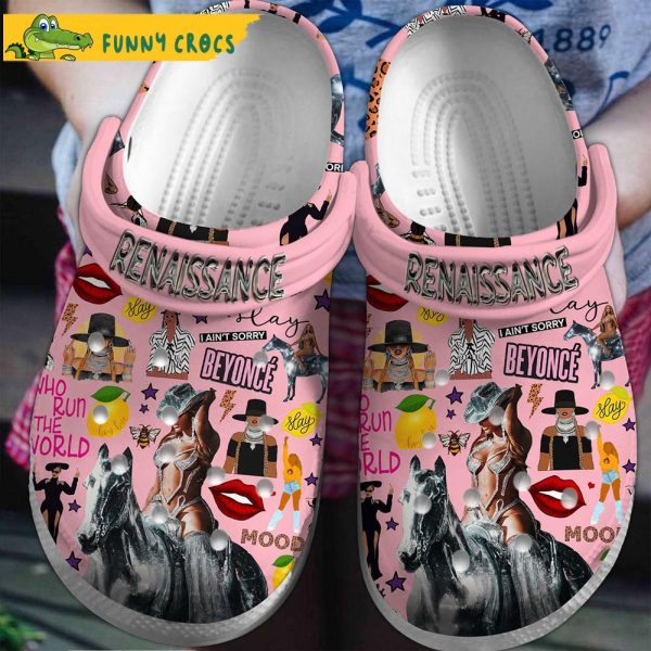 Renaissance Beyonce Music Pink Crocs Clog Shoes