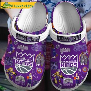 Sacramento Kings NBA Purple Crocs Clog Shoes 1
