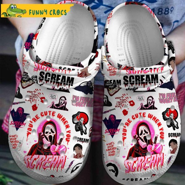 Scream Season Movie Pink Crocs Clogs