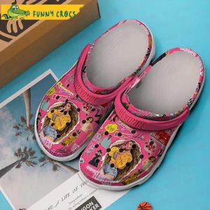 Singer Beyonce Music Pink Crocs Clog Shoes 3