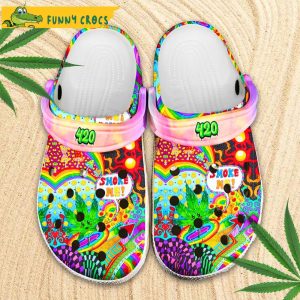 Smoke Me 420 Hippie Marijuana Leaf Crocs