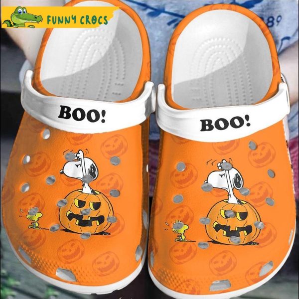 Snoopy Boo Pumpkin Halloween Crocs Clog Shoes