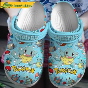 Squirtle Pattern Pokemon Crocs Clog Shoes 1