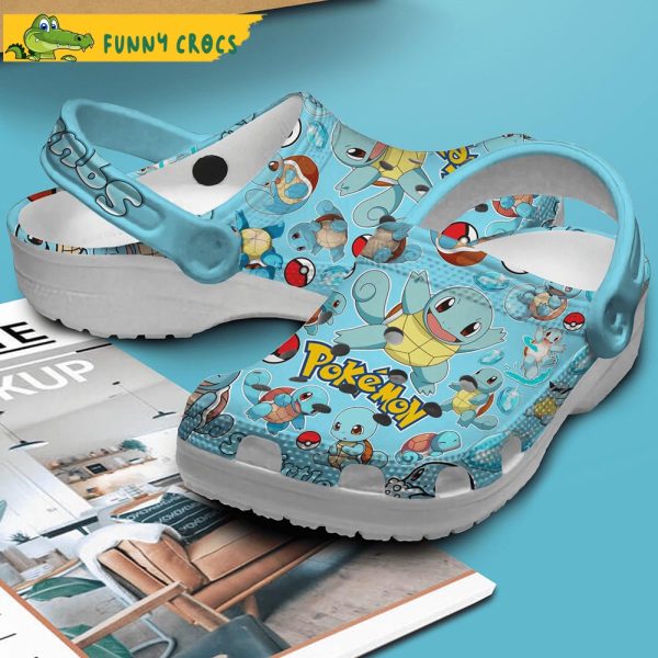 Squirtle Pattern Pokemon Crocs Clog Shoes