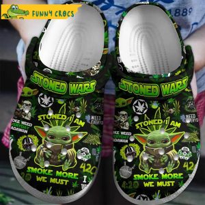 Stoned Wars Baby Yoda Weed Star Wars Crocs