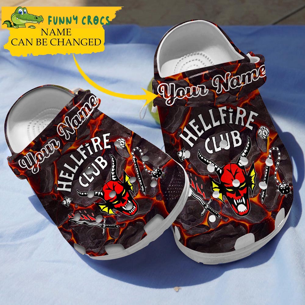 Customized Hellfire Club Stranger Things Crocs Clog Shoes