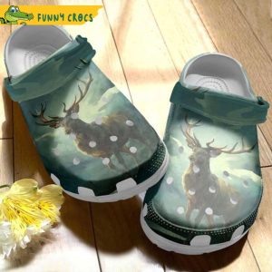 Strong Deer In The Forest Hunting Crocs Clog Shoes
