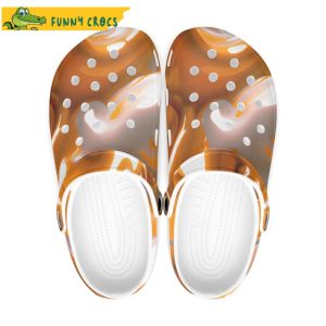 Summer Caramel 80S Retro Groovy Marble Crocs Clog Shoes