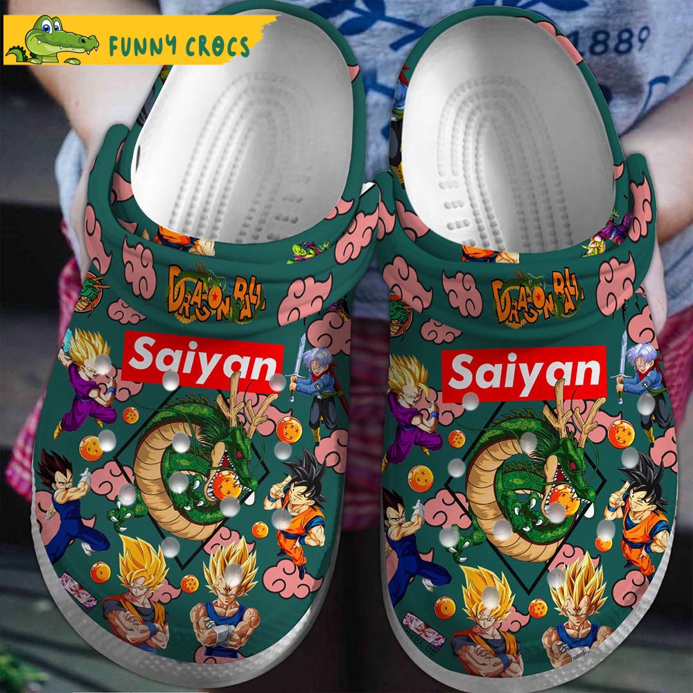 Super Saiyan Dragon Ball Z Green Crocs Slippers