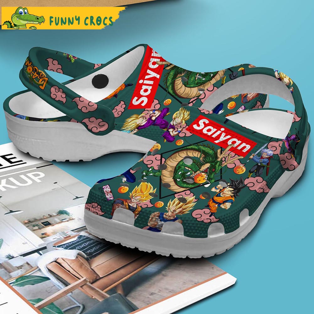 Saiyan Ball Z Green Crocs Slippers - Step into style Funny Crocs