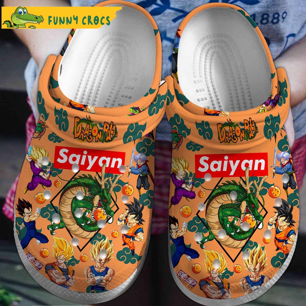 Super Saiyan Dragon Ball Z Orange Crocs Slippers