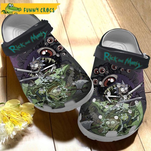 The Dark Rick And Morty Crocs Slippers